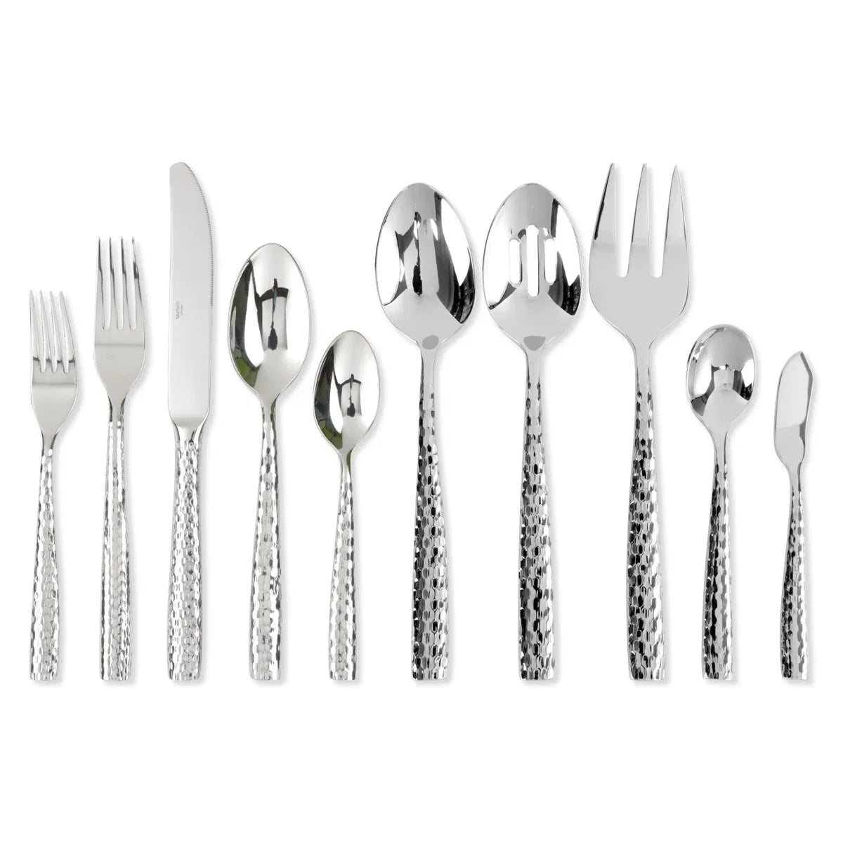 45-Piece Martello Flatware Set, 18/8 Stainless Steel Silverware Cutlery Set