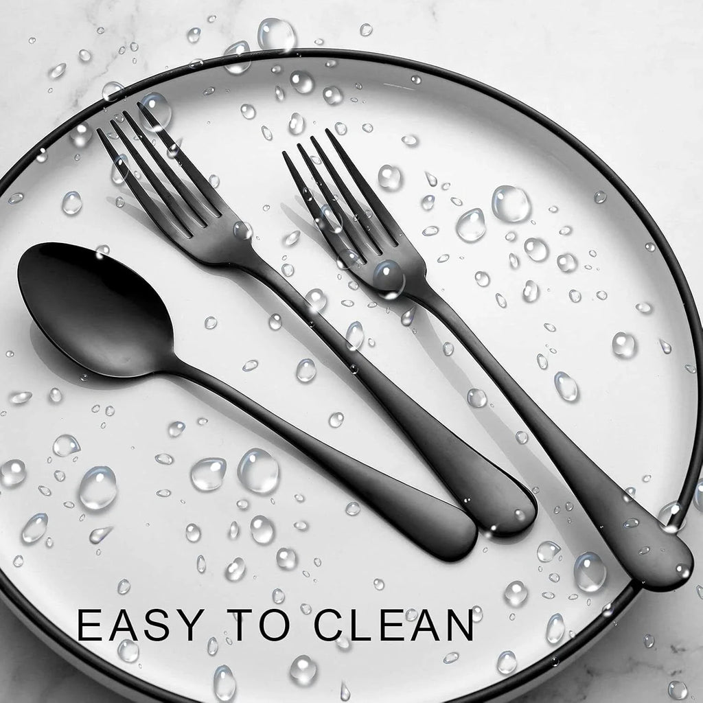 Set of 12, Stainless Steel Dinner Forks and Spoons Silverware Set, Heavy-Duty F