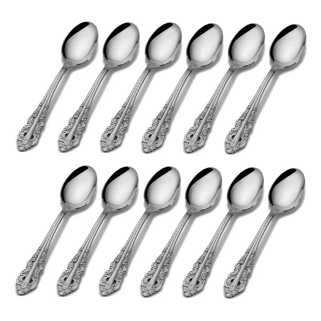 Wallace Antique Baroque 18/10 Stainless Steel Teaspoon (Set of Twelve)