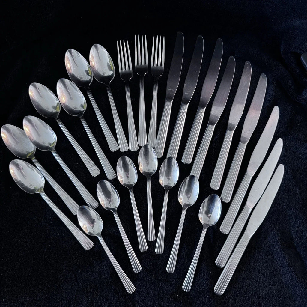 26 Pc Insico Supreme Flatware Spoons Knives Forks Stainless Lot