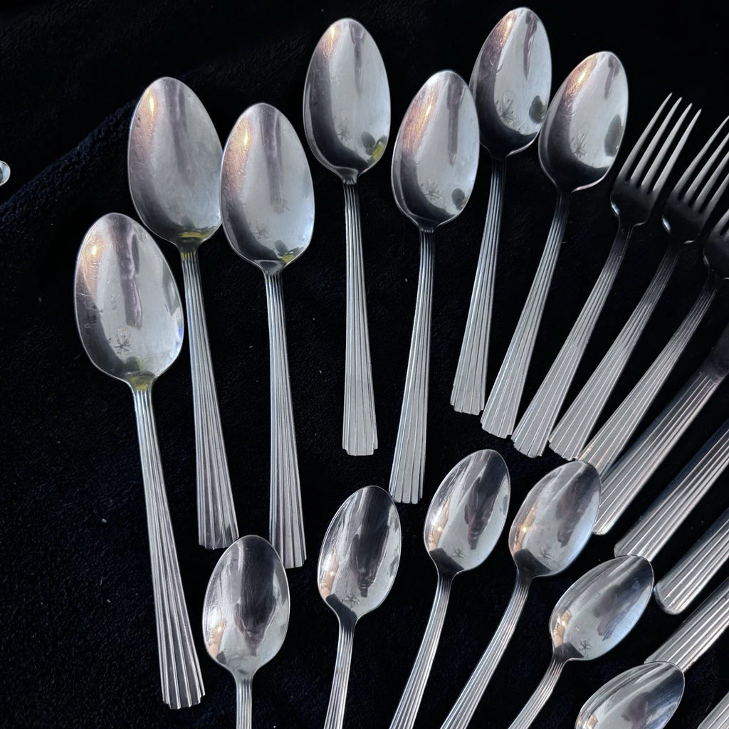 26 Pc Insico Supreme Flatware Spoons Knives Forks Stainless Lot